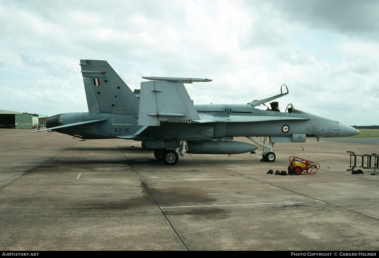 Aircraft Photo of A21-16 | McDonnell Douglas F/A-18A Hornet | Australia - Air Force | AirHistory.net #64293