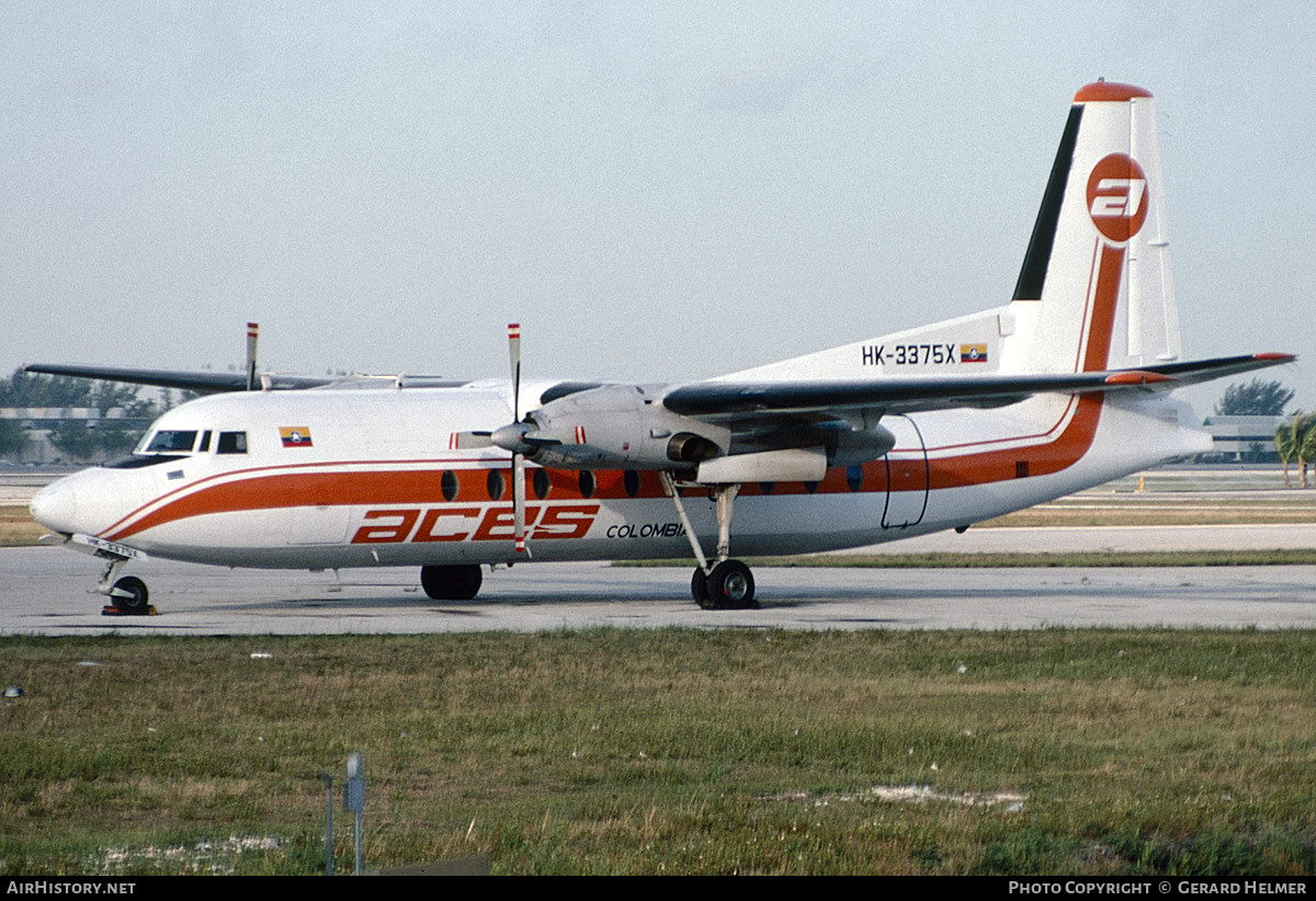 Aircraft Photo of HK-3375X | Fairchild F-27F | ACES - Aerolíneas Centrales de Colombia | AirHistory.net #64391