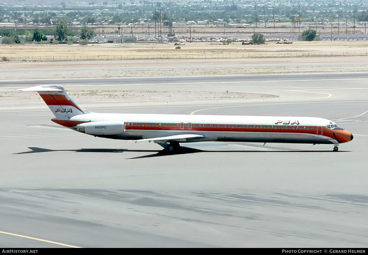 Aircraft Photo of N925PS | McDonnell Douglas MD-81 (DC-9-81) | PSA - Pacific Southwest Airlines | AirHistory.net #64398