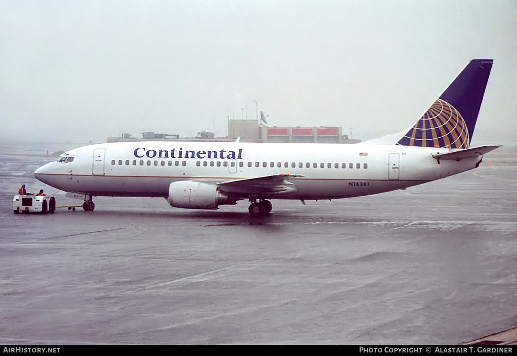 Aircraft Photo of N14381 | Boeing 737-3Q8 | Continental Airlines | AirHistory.net #64405