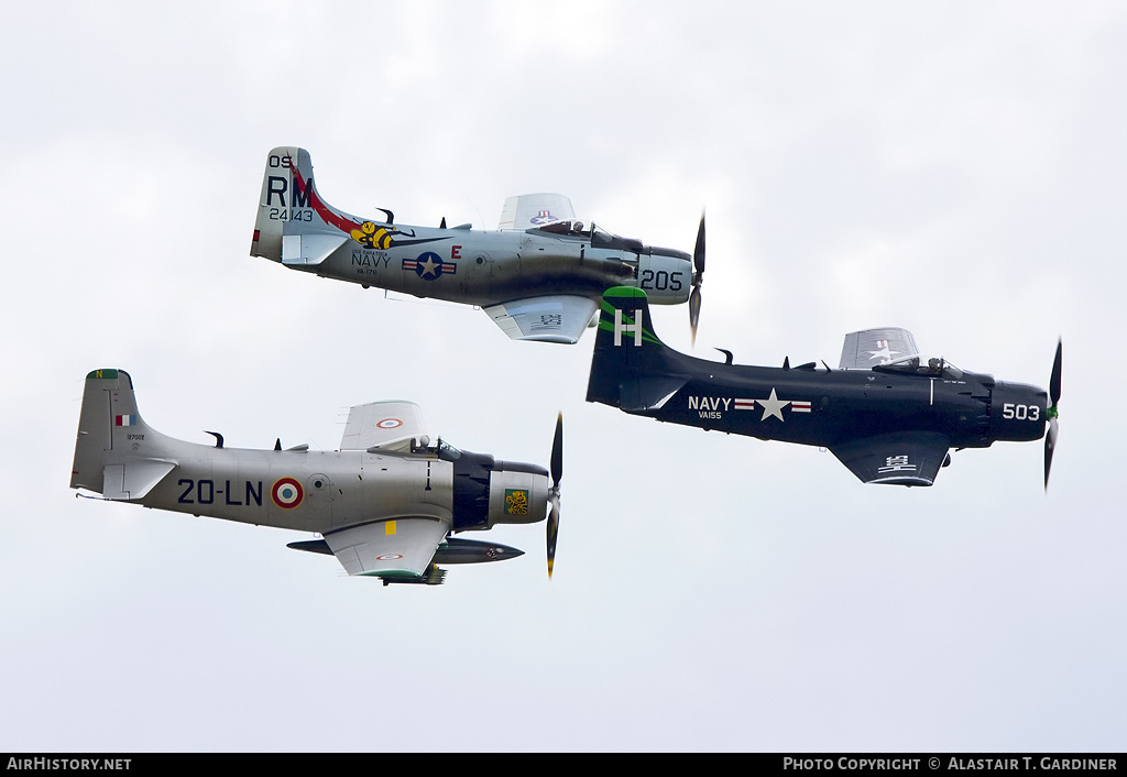 Aircraft Photo of F-AZHK / 127002 | Douglas A-1D Skyraider (AD-4NA) | France - Air Force | AirHistory.net #64461