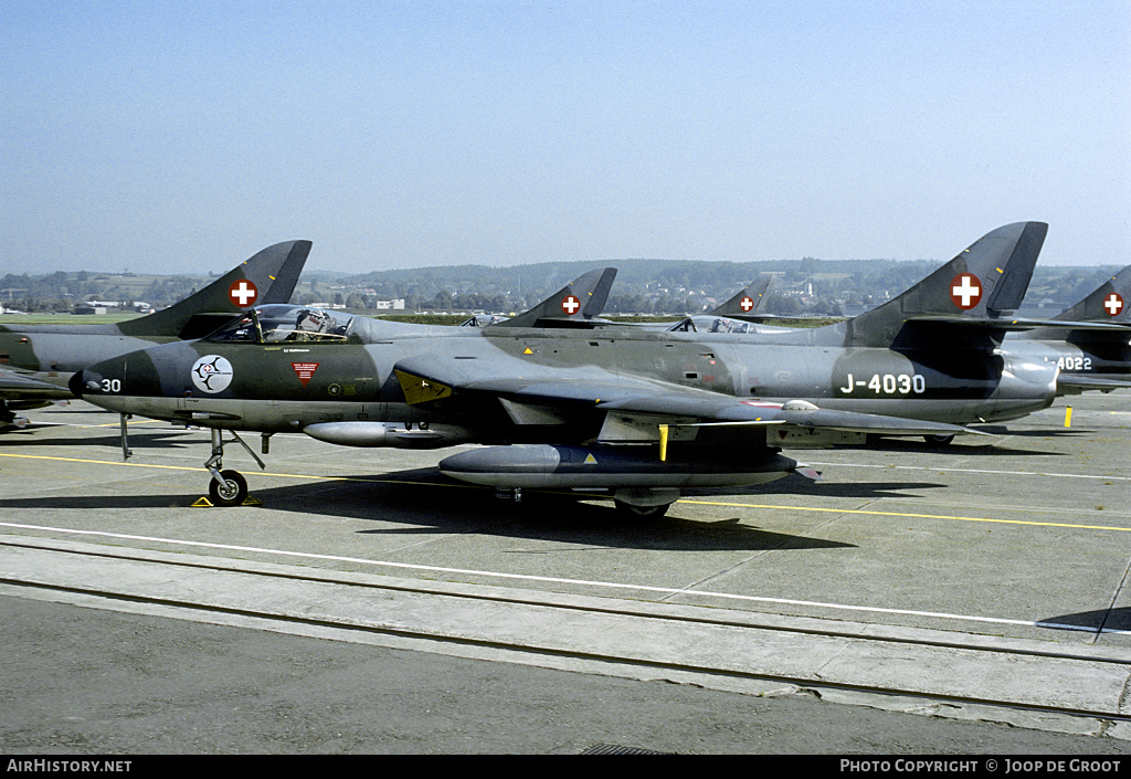 Aircraft Photo of J-4030 | Hawker Hunter F58 | Switzerland - Air Force | AirHistory.net #64476