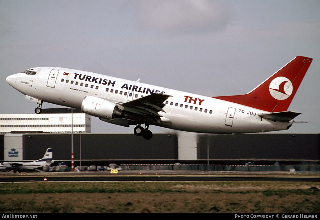 Aircraft Photo of TC-JDU | Boeing 737-5Y0 | THY Türk Hava Yolları - Turkish Airlines | AirHistory.net #64548