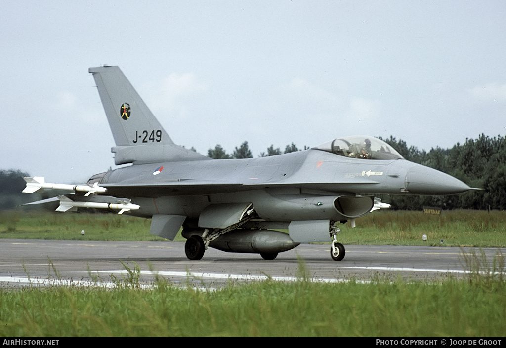 Aircraft Photo of J-249 | General Dynamics F-16A Fighting Falcon | Netherlands - Air Force | AirHistory.net #64550