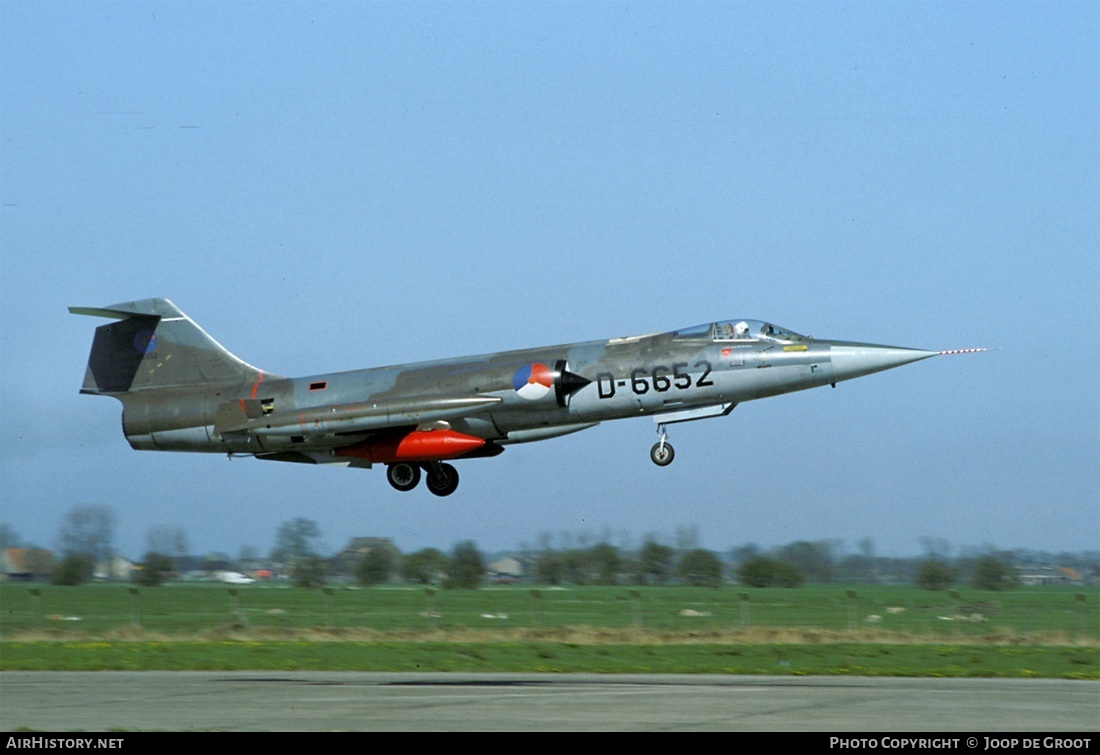 Aircraft Photo of D-6652 | Lockheed F-104G Starfighter | Netherlands - Air Force | AirHistory.net #64551
