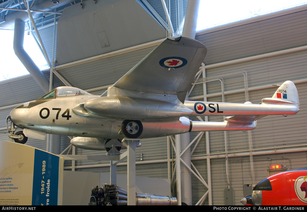 Aircraft Photo of 17074 | De Havilland D.H. 100 Vampire F3 | Canada - Air Force | AirHistory.net #64596