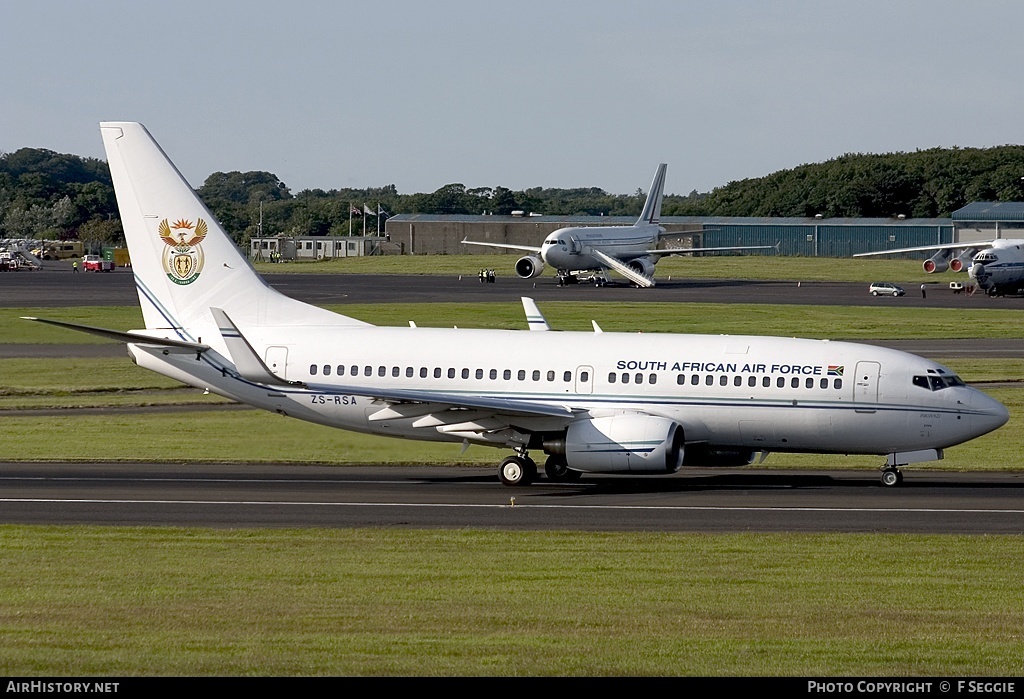 Aircraft Photo of ZS-RSA | Boeing 737-7ED BBJ | South Africa - Air Force | AirHistory.net #64599