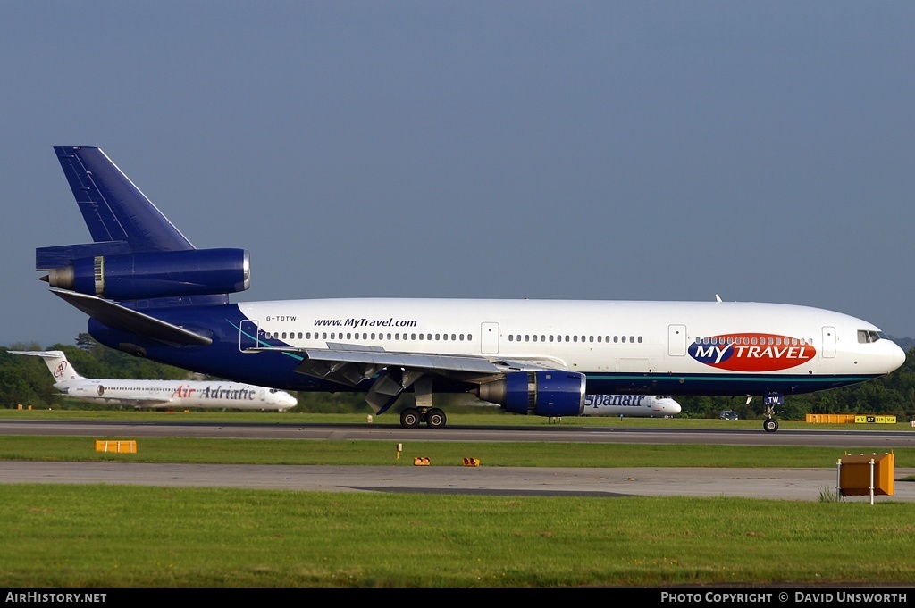 Aircraft Photo of G-TDTW | McDonnell Douglas DC-10-10 | MyTravel Airways | AirHistory.net #64685