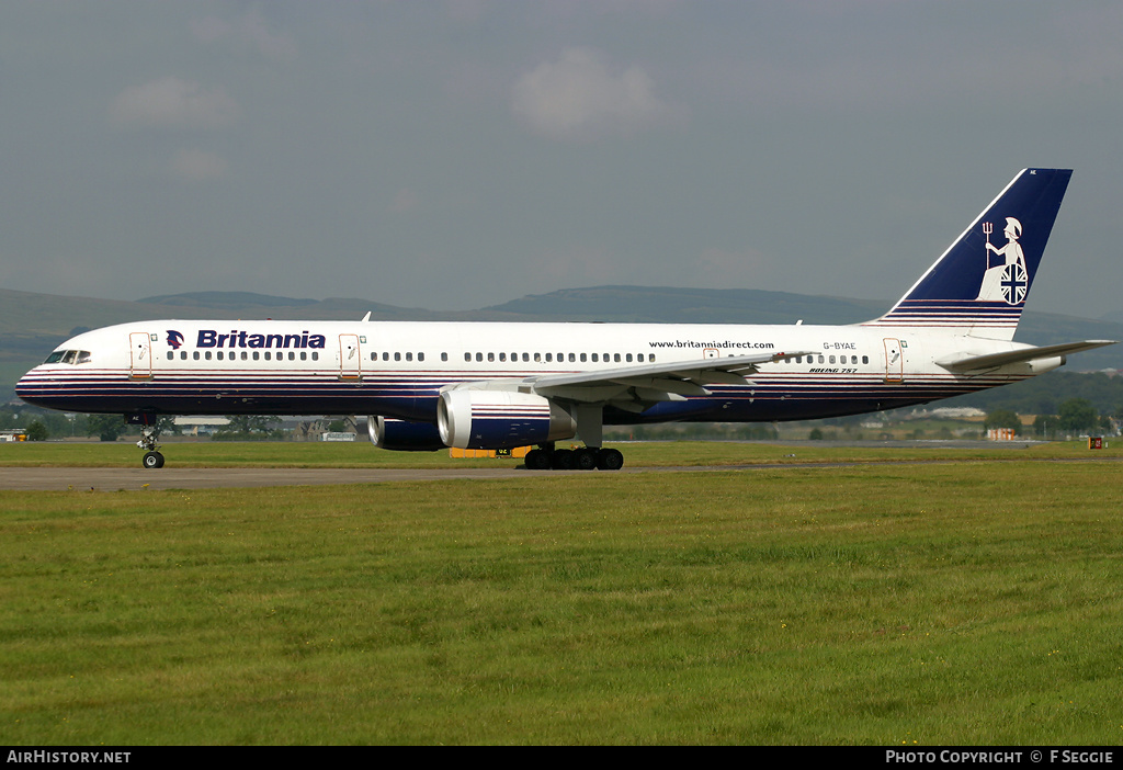 Aircraft Photo of G-BYAE | Boeing 757-204 | Britannia Airways | AirHistory.net #64786