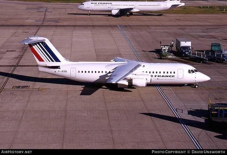 Aircraft Photo of G-JEBB | British Aerospace BAe-146-300 | Air France | AirHistory.net #64807