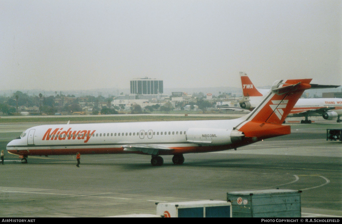 Aircraft Photo of N803ML | McDonnell Douglas MD-87 (DC-9-87) | Midway Airlines | AirHistory.net #64978