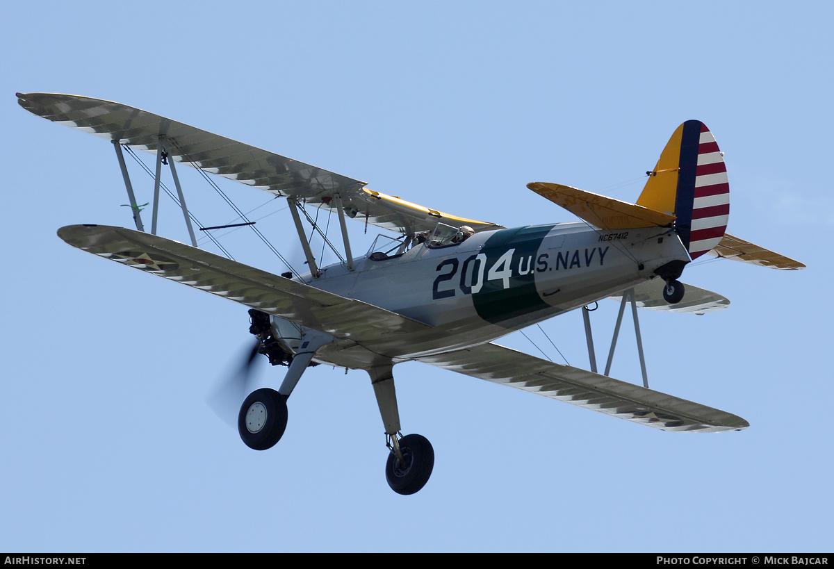 Aircraft Photo of N67412 / NC67412 | Boeing PT-17A Kaydet (A75N1) | USA - Navy | AirHistory.net #64989