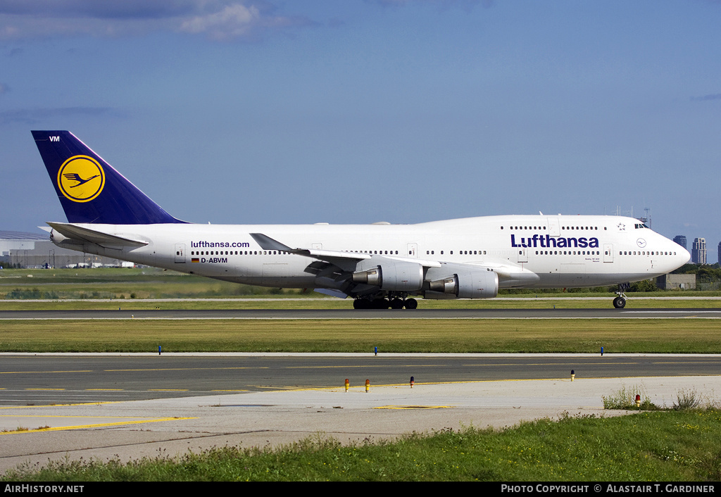 Aircraft Photo of D-ABVM | Boeing 747-430 | Lufthansa | AirHistory.net #65037