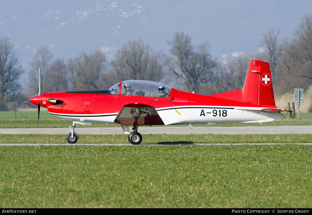 Aircraft Photo of A-918 | Pilatus NCPC-7 | Switzerland - Air Force | AirHistory.net #65162