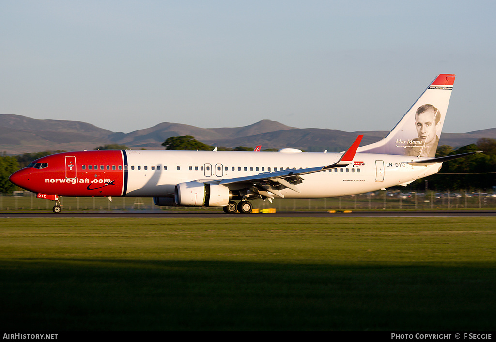 Aircraft Photo of LN-DYC | Boeing 737-8JP | Norwegian | AirHistory.net #65170
