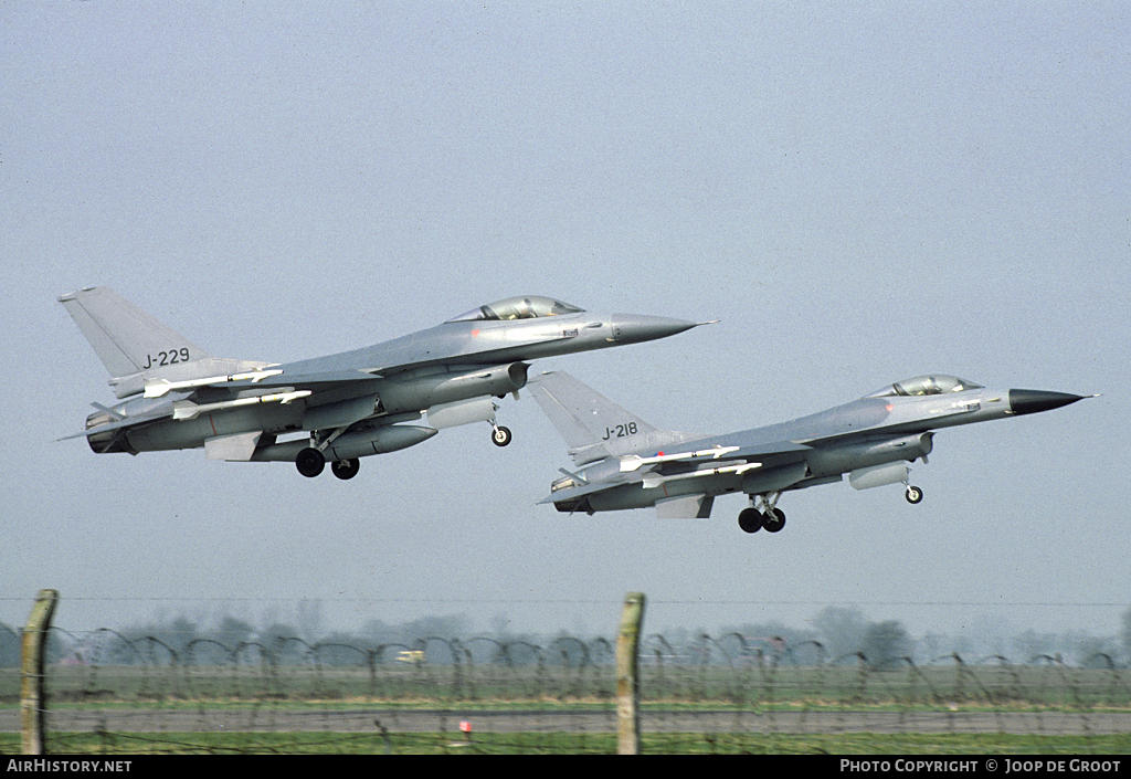 Aircraft Photo of J-229 | General Dynamics F-16A Fighting Falcon | Netherlands - Air Force | AirHistory.net #65206