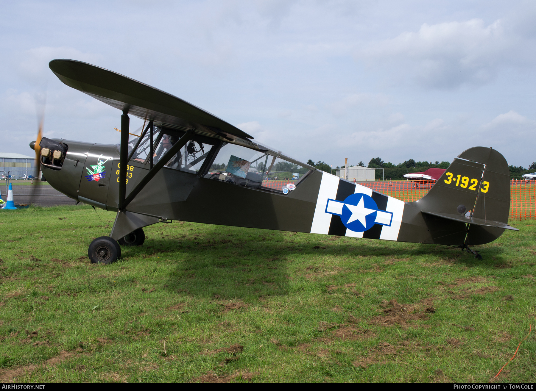 Aircraft Photo of G-BRHP / 3-1923 | Aeronca O-58B Grasshopper | USA - Air Force | AirHistory.net #65220