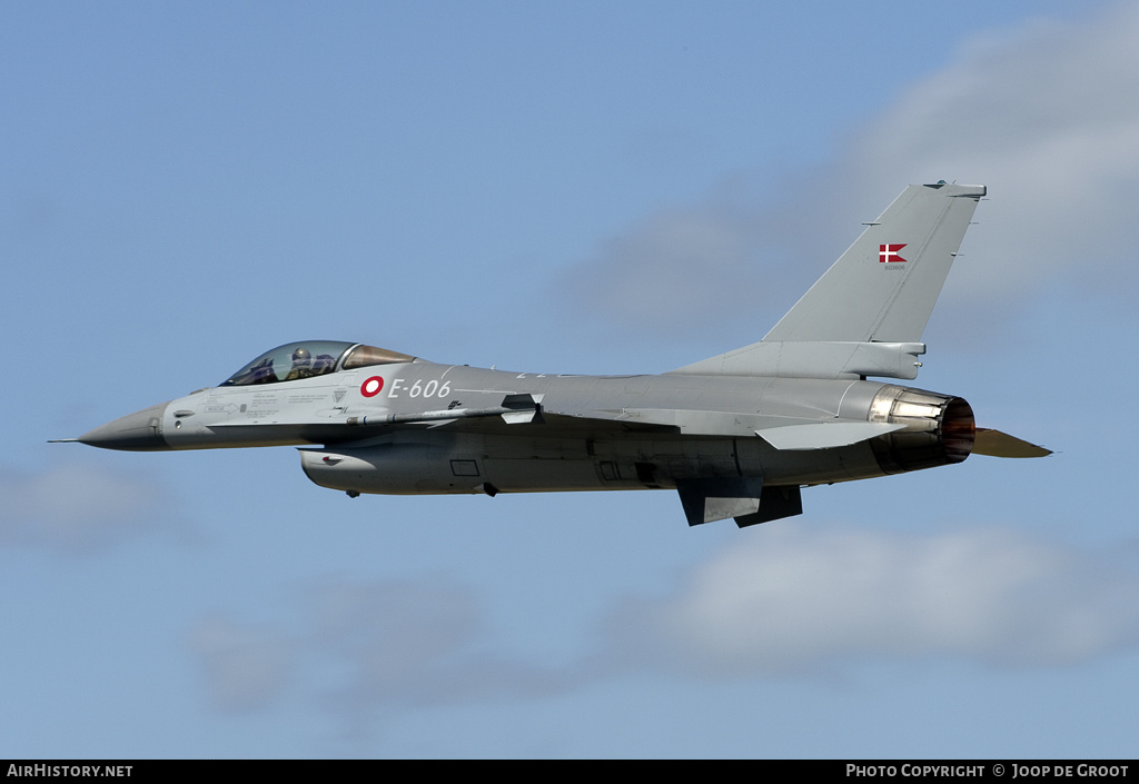 Aircraft Photo of E-606 | General Dynamics F-16AM Fighting Falcon | Denmark - Air Force | AirHistory.net #65226
