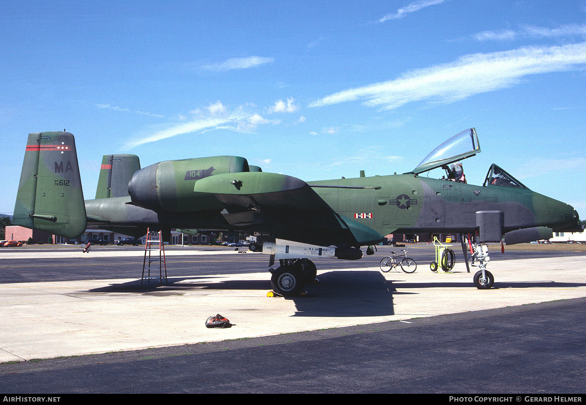 Aircraft Photo of 78-0612 / AF78-612 | Fairchild A-10A Thunderbolt II | USA - Air Force | AirHistory.net #65258