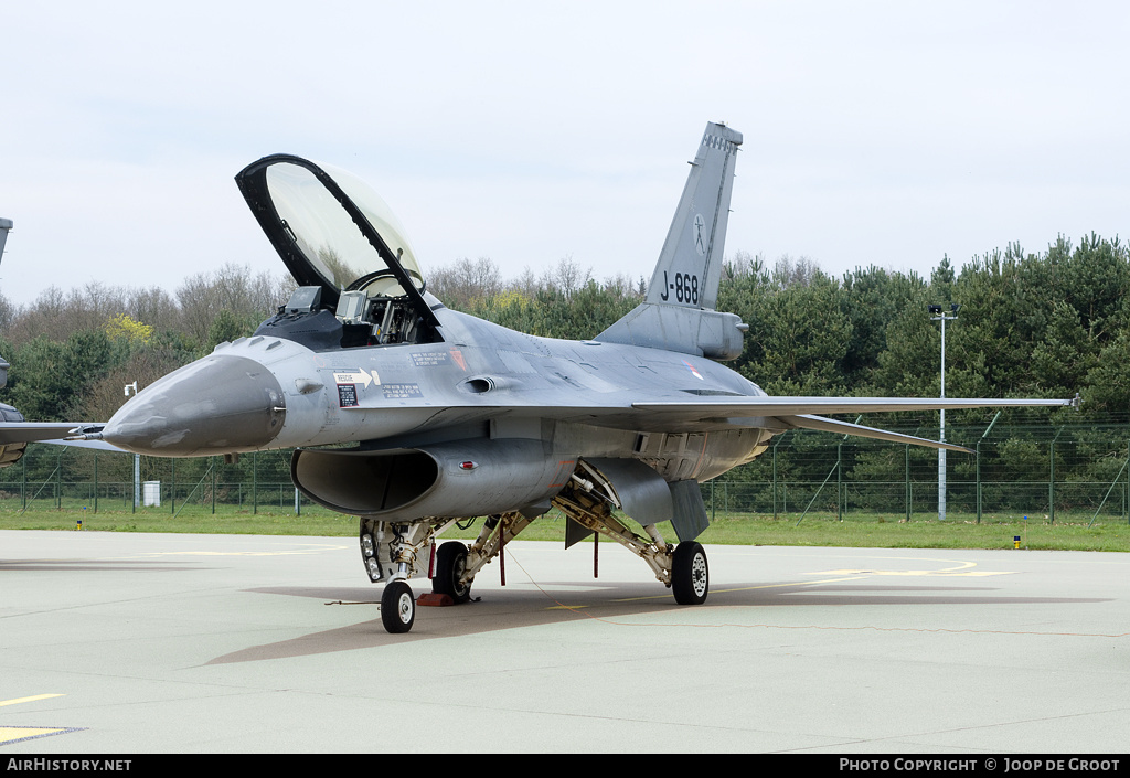 Aircraft Photo of J-868 | General Dynamics F-16AM Fighting Falcon | Netherlands - Air Force | AirHistory.net #65283