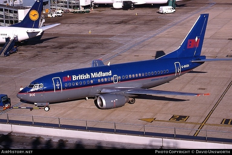 Aircraft Photo of G-BVZH | Boeing 737-5Q8 | British Midland Airways - BMA | AirHistory.net #65314