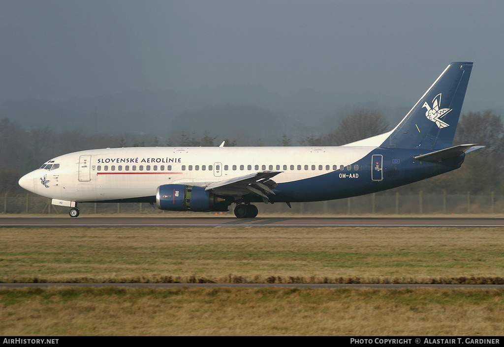 Aircraft Photo of OM-AAD | Boeing 737-33A | Slovak Airlines - Slovenské Aerolínie | AirHistory.net #65320
