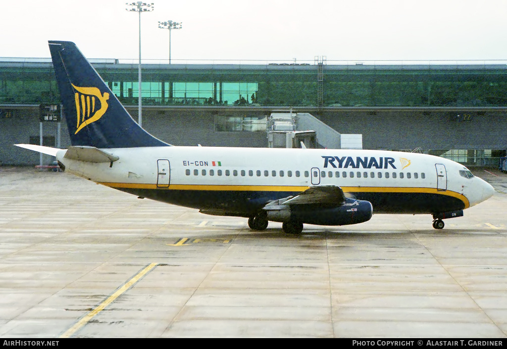 Aircraft Photo of EI-CON | Boeing 737-2T5/Adv | Ryanair | AirHistory.net #65329