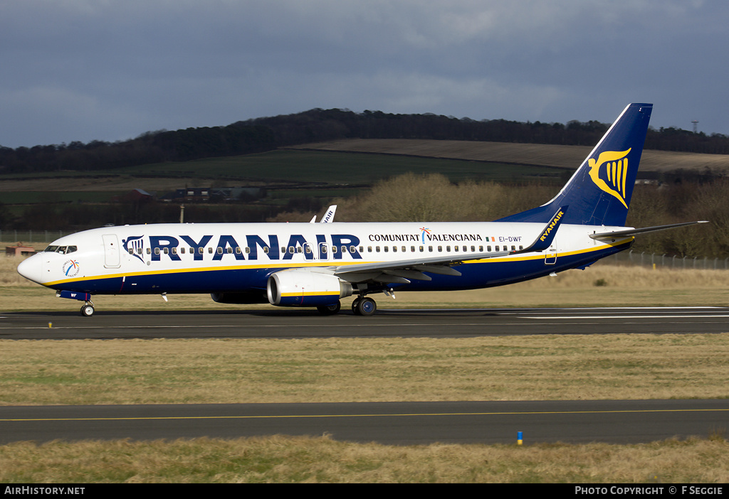 Aircraft Photo of EI-DWF | Boeing 737-8AS | Ryanair | AirHistory.net #65372