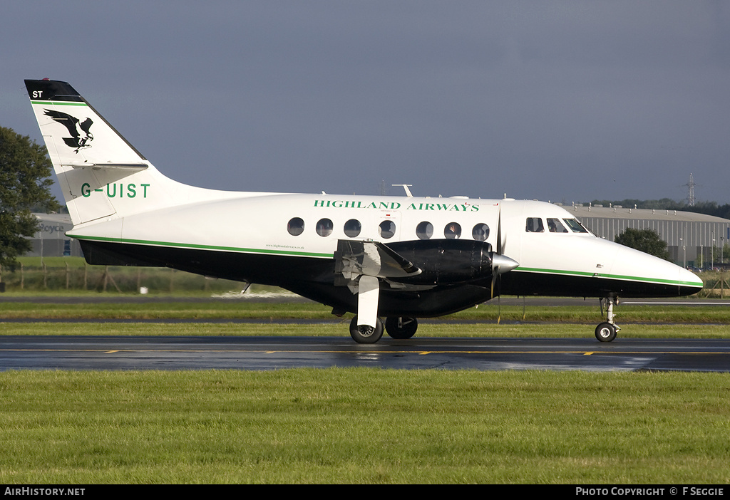 Aircraft Photo of G-UIST | British Aerospace BAe-3101 Jetstream 31 | Highland Airways | AirHistory.net #65500