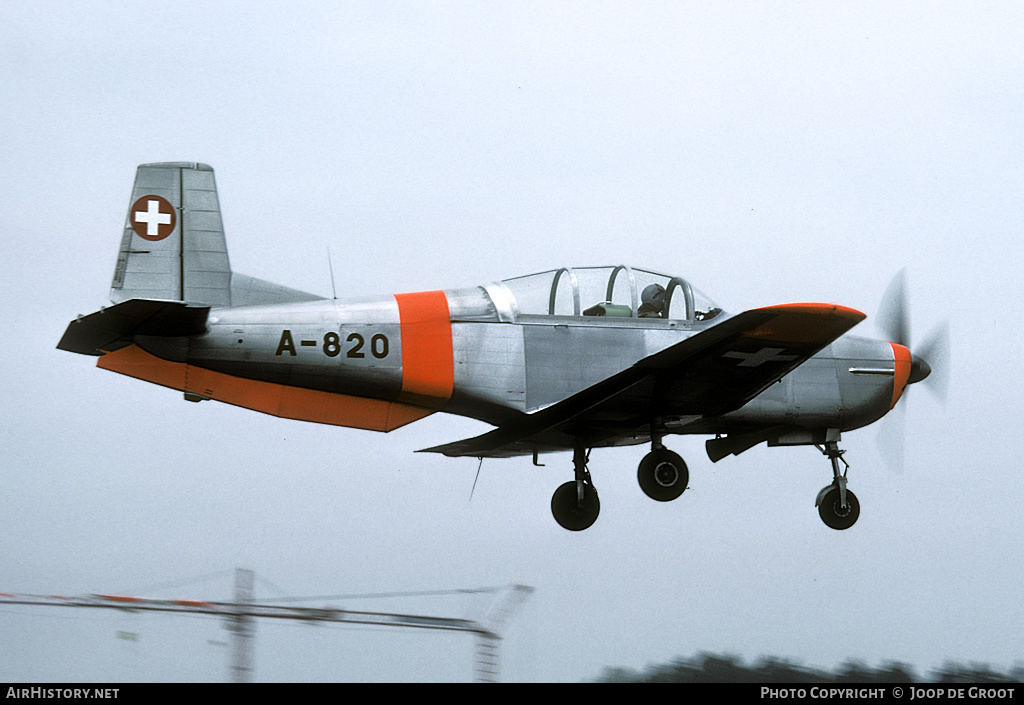 Aircraft Photo of A-820 | Pilatus P-3-05 | Switzerland - Air Force | AirHistory.net #65527