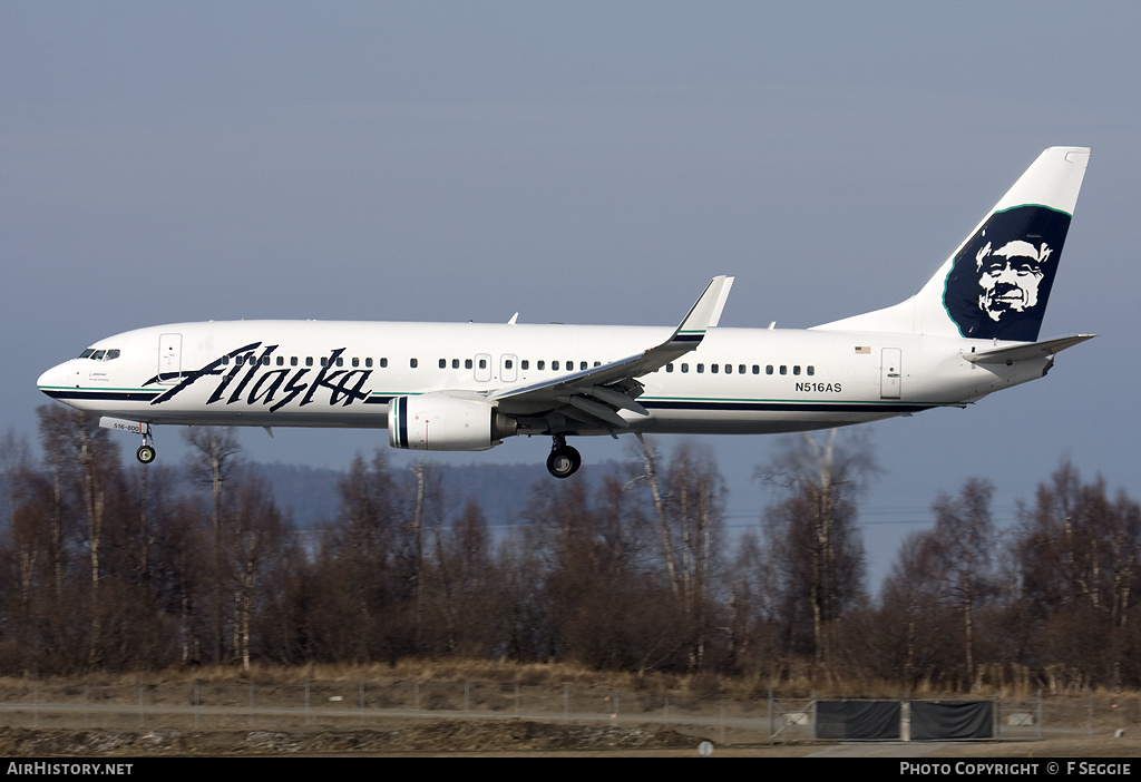 Aircraft Photo of N516AS | Boeing 737-890 | Alaska Airlines | AirHistory.net #65566