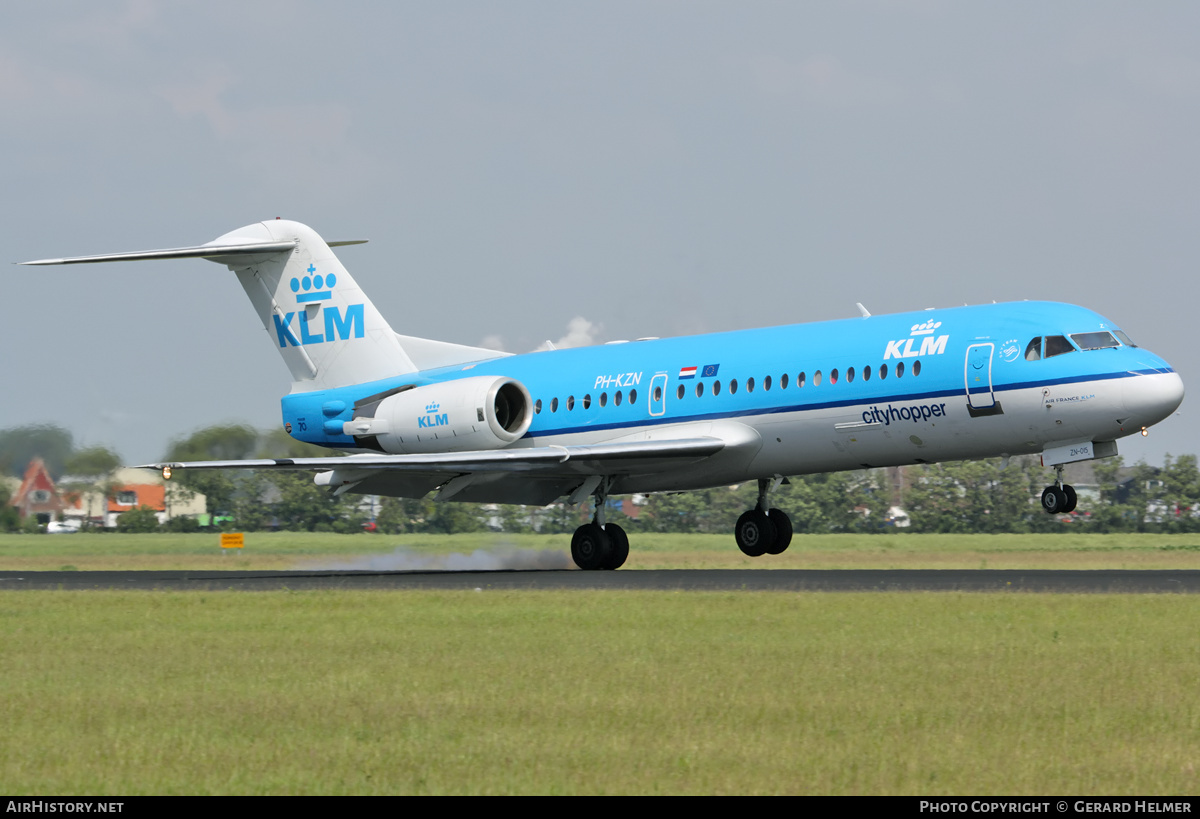 Aircraft Photo of PH-KZN | Fokker 70 (F28-0070) | KLM Cityhopper | AirHistory.net #65592