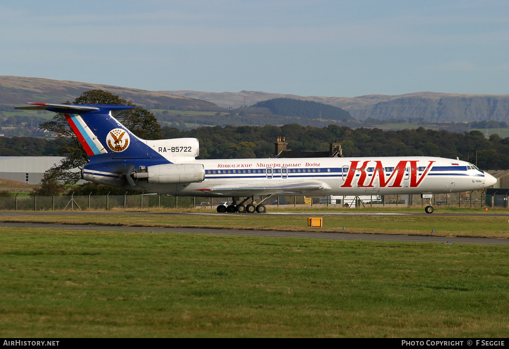 Aircraft Photo of RA-85722 | Tupolev Tu-154M | KMV - Kavkazskie Mineralnye Vody | AirHistory.net #65741