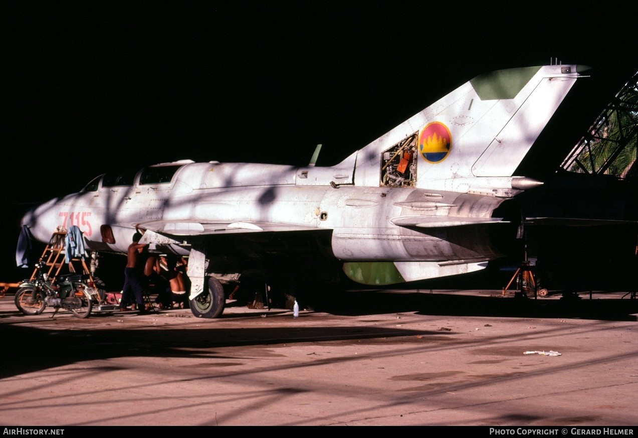 Aircraft Photo of 7115 | Mikoyan-Gurevich MiG-21UM | Cambodia - Air Force | AirHistory.net #65747