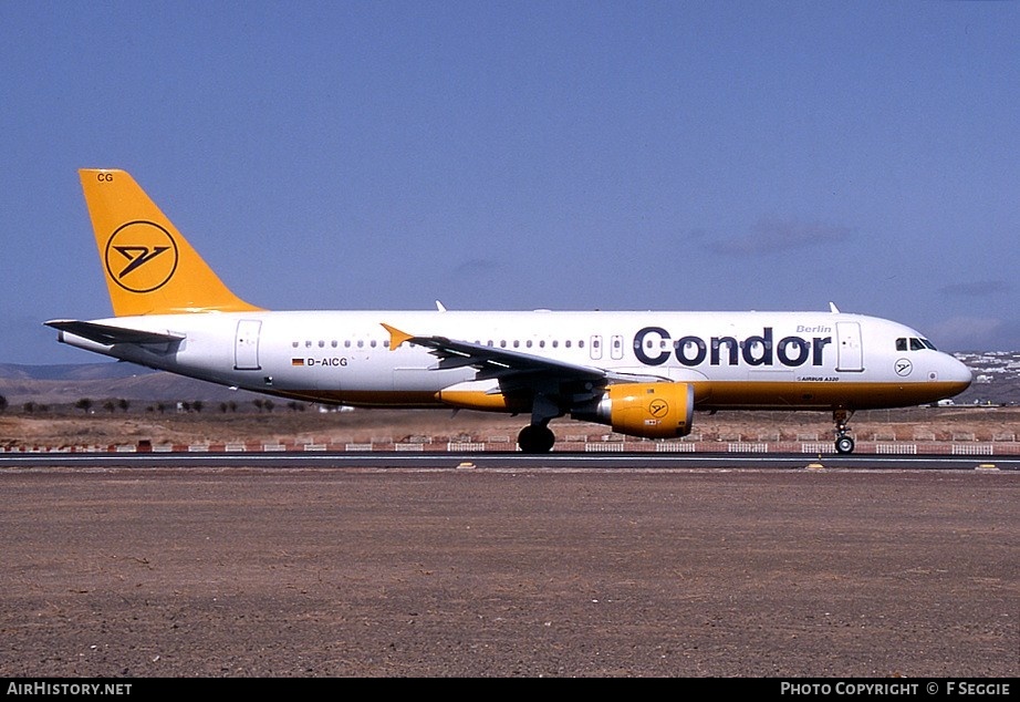 Aircraft Photo of D-AICG | Airbus A320-212 | Condor Berlin | AirHistory.net #65803