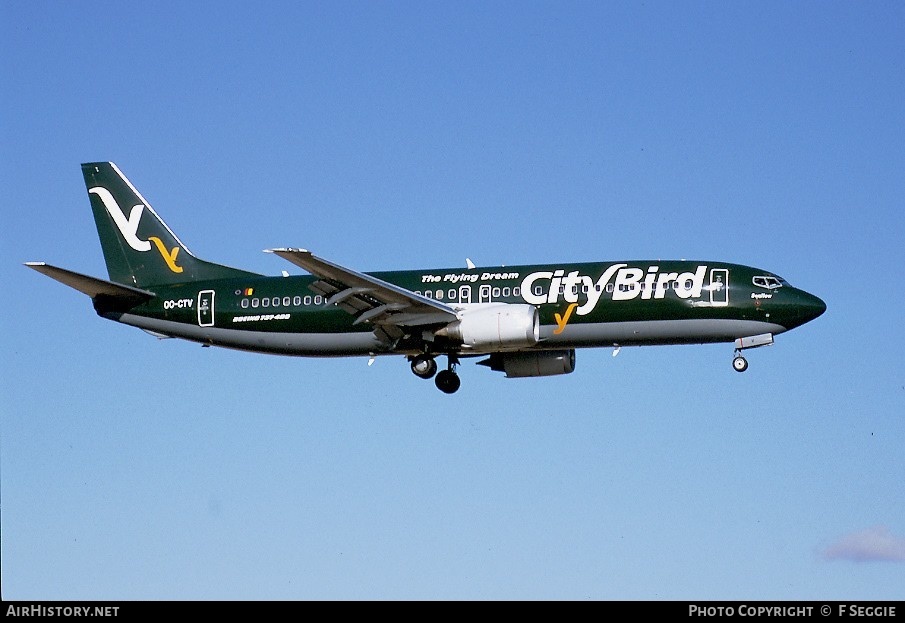 Aircraft Photo of OO-CTV | Boeing 737-46Q | CityBird | AirHistory.net #65871