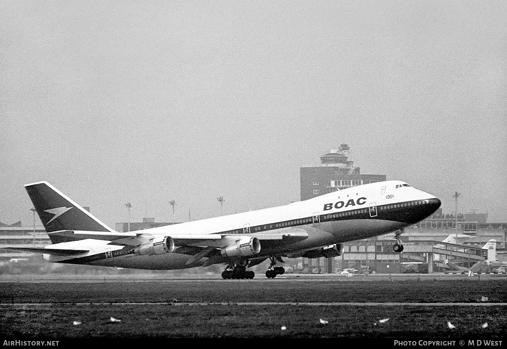 Aircraft Photo of G-AWND | Boeing 747-136 | BOAC - British Overseas Airways Corporation | AirHistory.net #65915