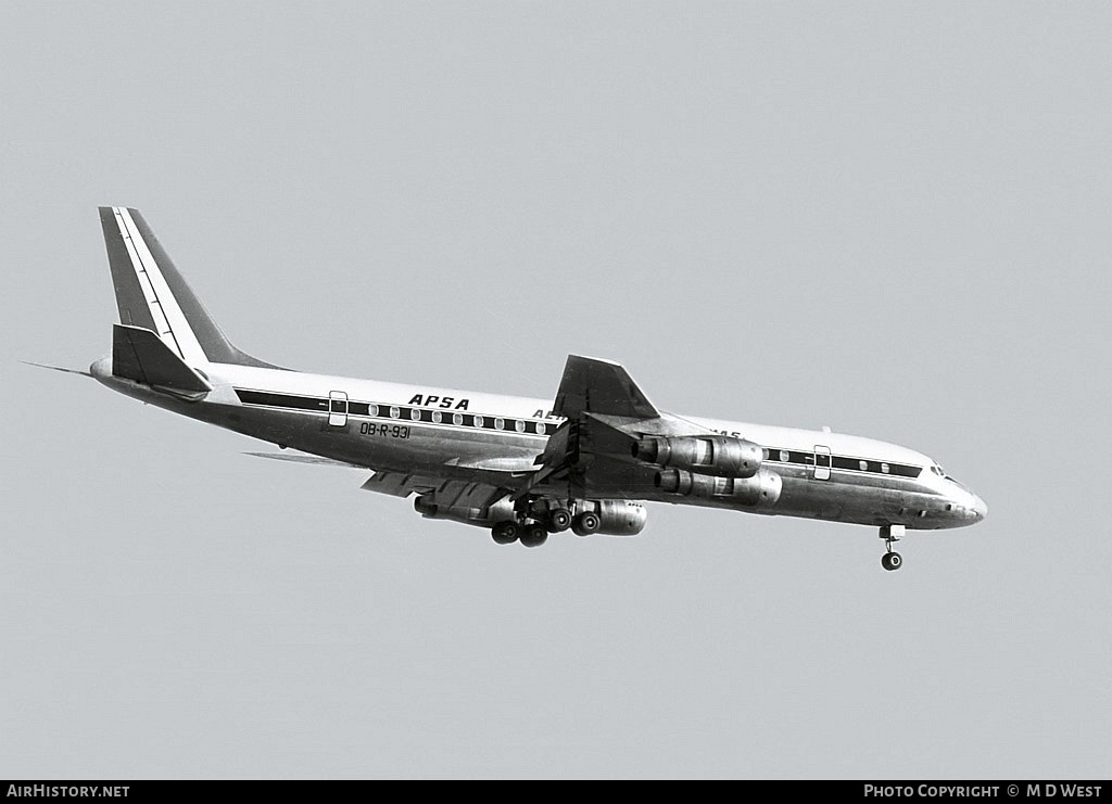 Aircraft Photo of OB-R-931 | Douglas DC-8-52 | APSA - Aerolineas Peruanas | AirHistory.net #65930