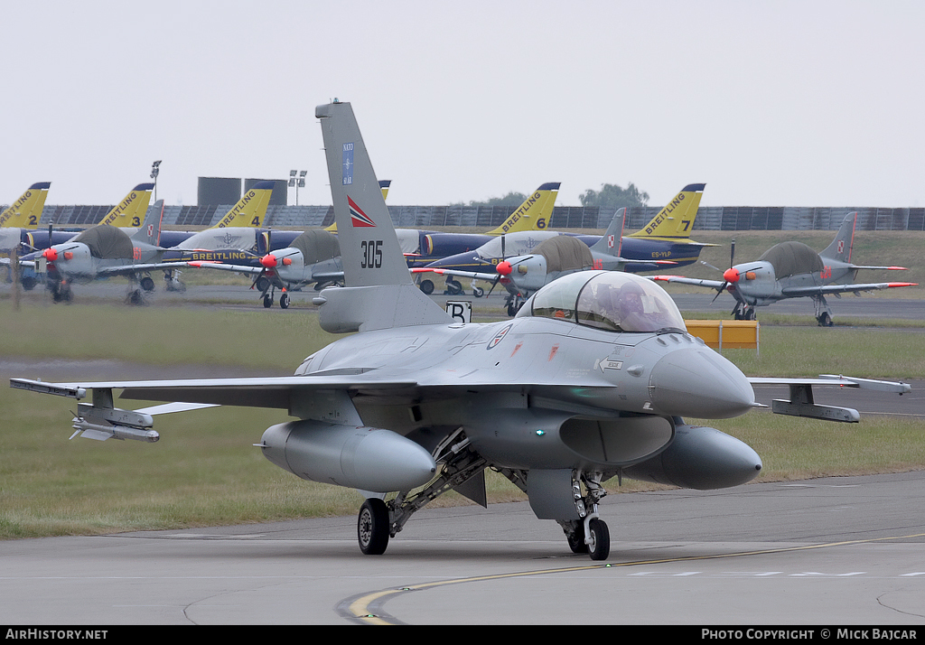Aircraft Photo of 305 | General Dynamics F-16BM Fighting Falcon | Norway - Air Force | AirHistory.net #65988