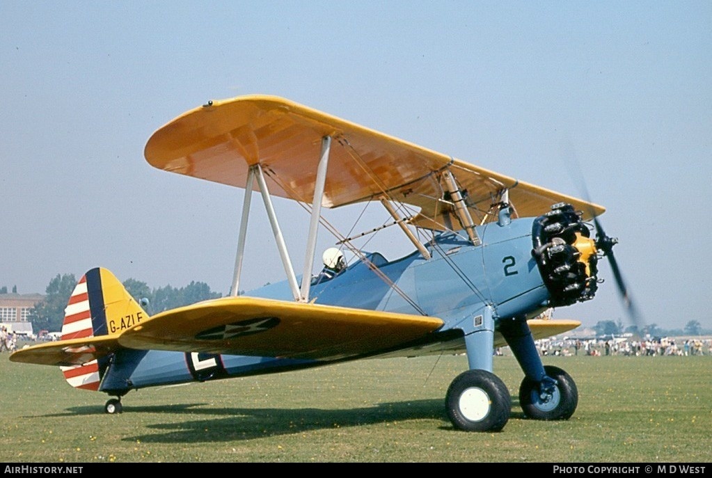 Aircraft Photo of G-AZLE | Boeing N2S-5 Kaydet (E75) | USA - Air Force | AirHistory.net #66016