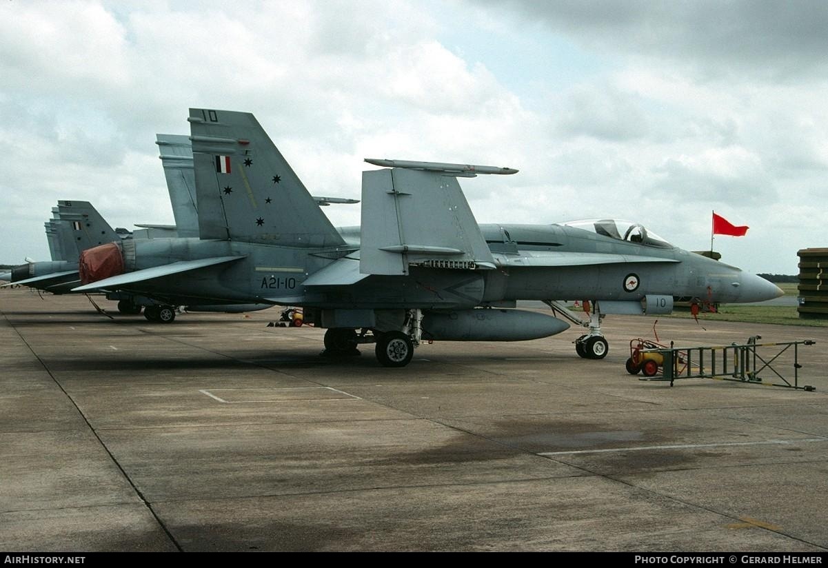 Aircraft Photo of A21-10 | McDonnell Douglas F/A-18A Hornet | Australia - Air Force | AirHistory.net #66021