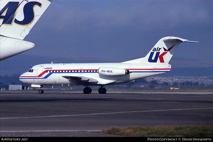 Aircraft Photo of PH-MOL | Fokker F28-1000 Fellowship | Air UK | AirHistory.net #66040