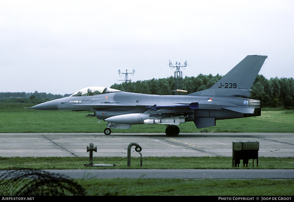 Aircraft Photo of J-239 | General Dynamics F-16A Fighting Falcon | Netherlands - Air Force | AirHistory.net #66152