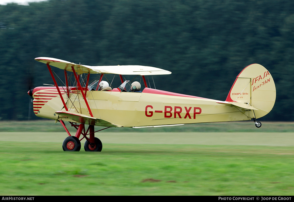 Aircraft Photo of G-BRXP | Stampe-Vertongen SV-4B | SFASA - Service de la Formation Aéronautique et des Sports Aériens | AirHistory.net #66169