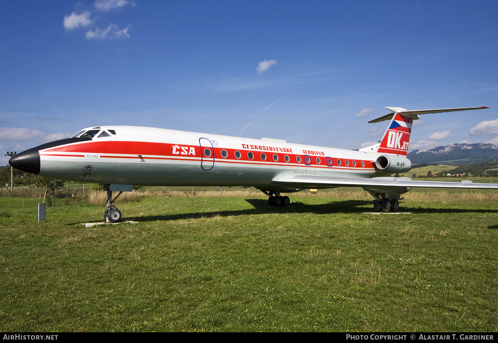 Aircraft Photo of OK-AFB | Tupolev Tu-134A | ČSA - Československé Aerolinie - Czechoslovak Airlines | AirHistory.net #66193