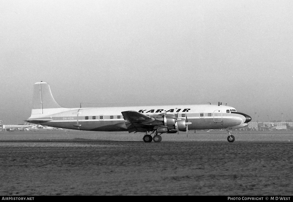 Aircraft Photo of OH-KDA | Douglas DC-6B(ST) | Kar-Air | AirHistory.net #66194