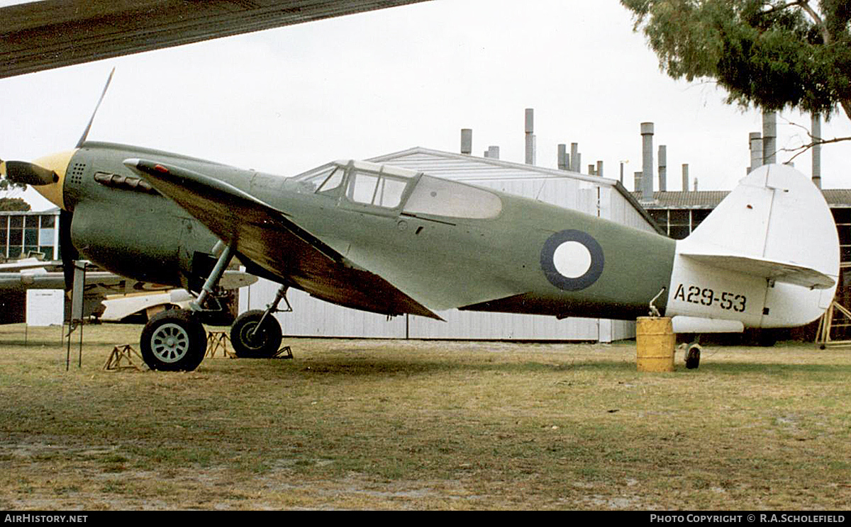 Aircraft Photo of A29-53 | Curtiss P-40E Kittyhawk | Australia - Air Force | AirHistory.net #66200