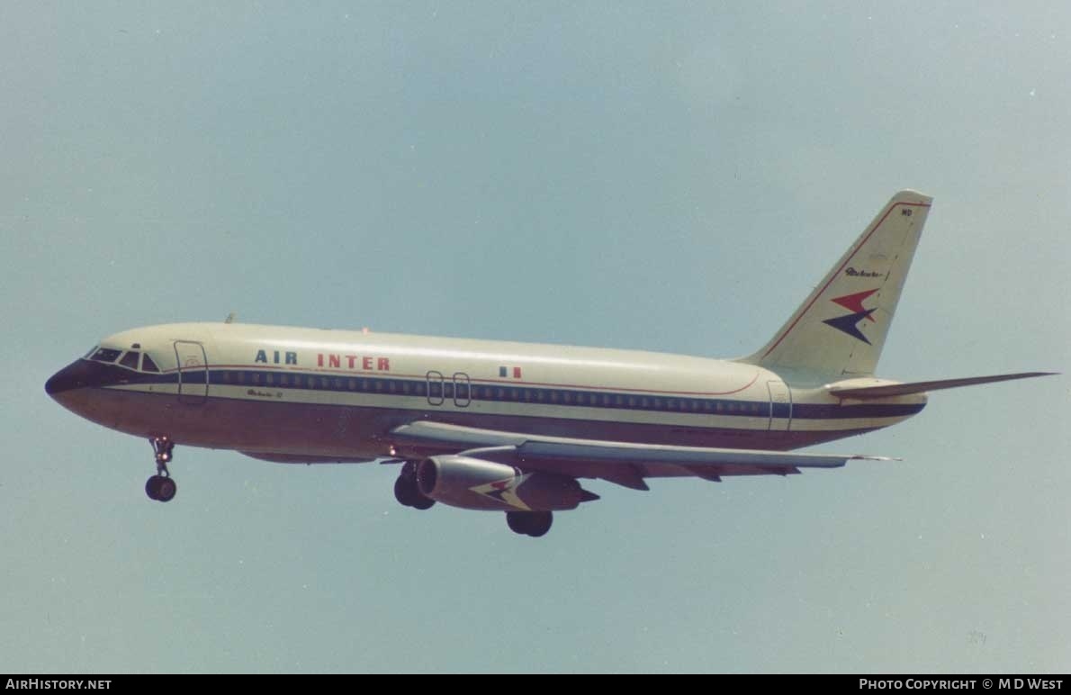 Aircraft Photo of F-BTMD | Dassault Mercure 100 | Air Inter | AirHistory.net #66203