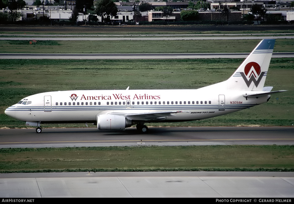 Aircraft Photo of N309AW | Boeing 737-3G7 | America West Airlines | AirHistory.net #66217