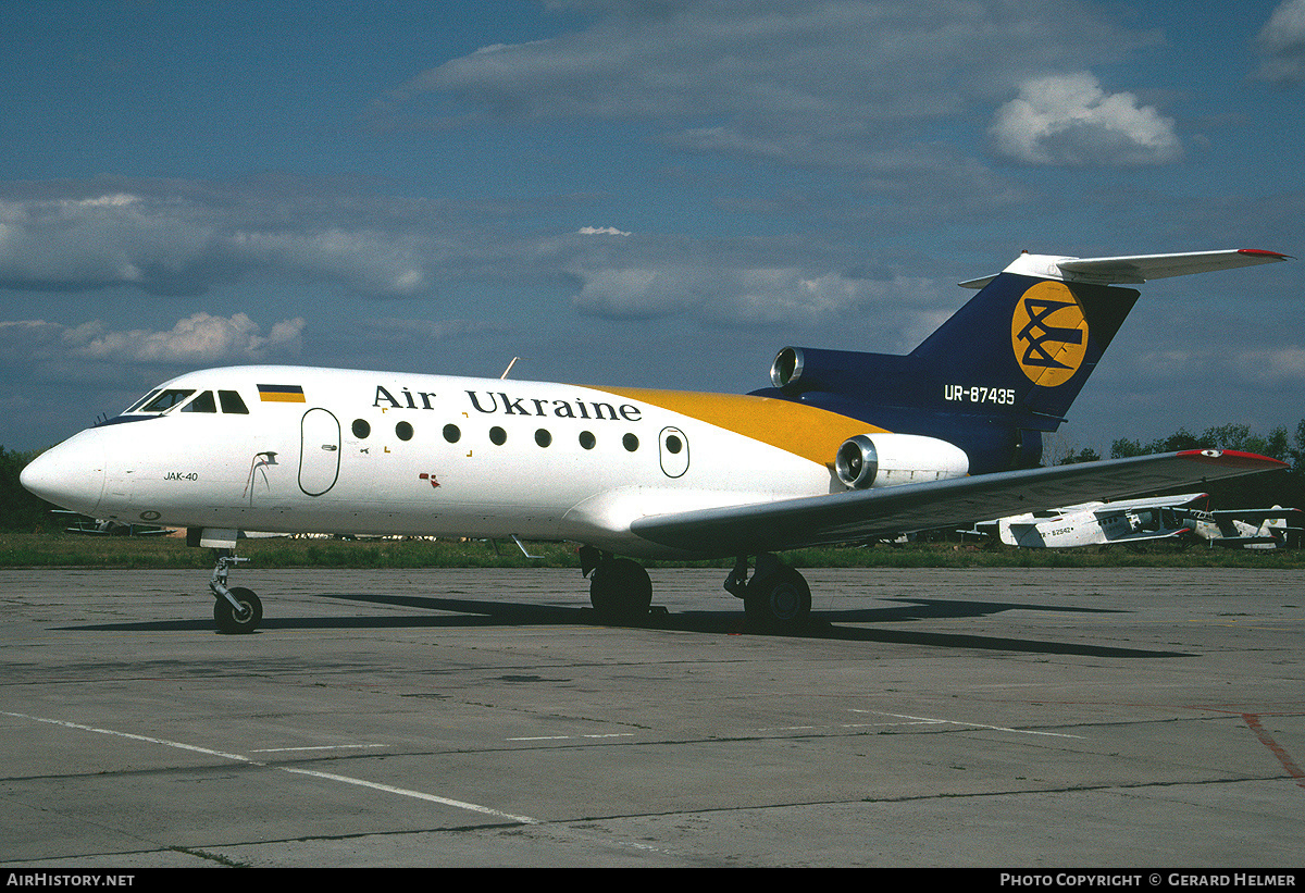 Aircraft Photo of UR-87435 | Yakovlev Yak-40 | Air Ukraine | AirHistory.net #66247